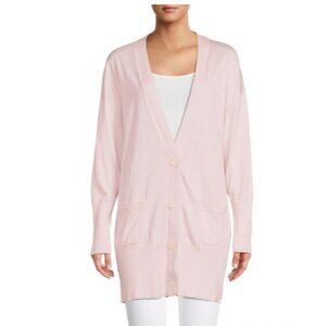 Thom Browne Pink Oversized Silk Blend Cardigan Size 40